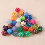 5pcs Colorful Acrylic Dice Multi-faceted Digital Game Props