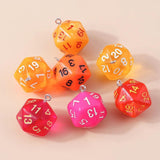 5pcs Colorful Acrylic Dice Multi-faceted Digital Game Props