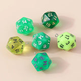5pcs Colorful Acrylic Dice Multi-faceted Digital Game Props