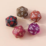 5pcs Colorful Acrylic Dice Multi-faceted Digital Game Props