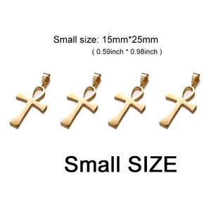 5PCS Egyptian Life Symbol Ankh Charm Pendant for Necklace Diy Jewelry Making