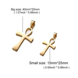 5PCS Egyptian Life Symbol Ankh Charm Pendant for Necklace Diy Jewelry Making