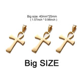 5PCS Egyptian Life Symbol Ankh Charm Pendant for Necklace Diy Jewelry Making