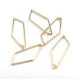 10pcs Geometric Bezel Metal UV Resin Charms for DIY Jewelry