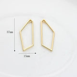 10pcs Geometric Bezel Metal UV Resin Charms for DIY Jewelry