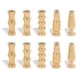 5pcs 18K Stainless Steel Long Beads Tube Spacer Bullet Bamboo Beads