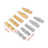 5pcs 18K Stainless Steel Long Beads Tube Spacer Bullet Bamboo Beads