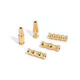 5pcs 18K Stainless Steel Long Beads Tube Spacer Bullet Bamboo Beads