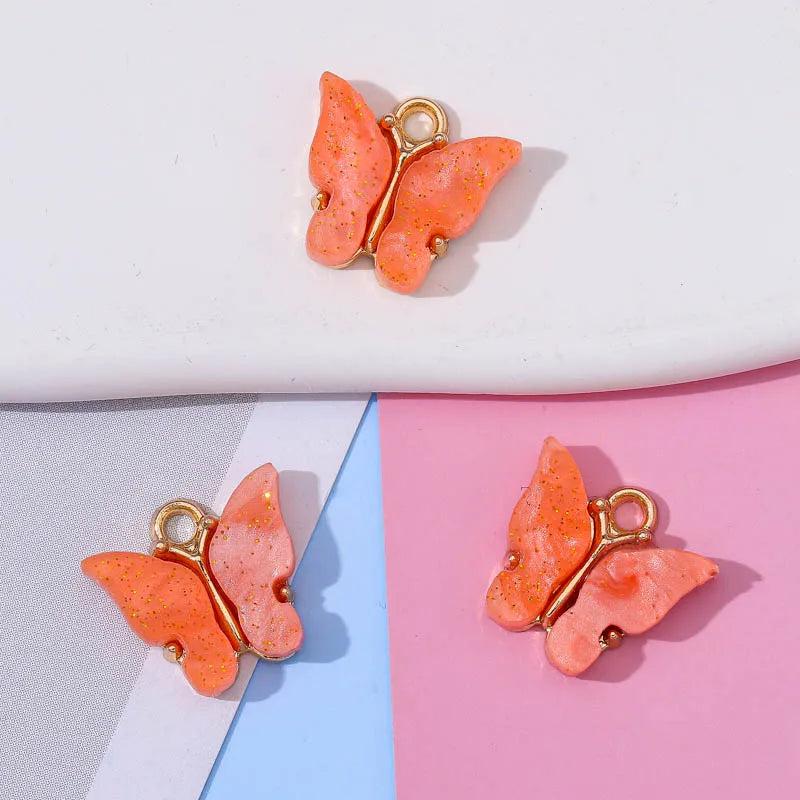 20Pcs Butterfly Pendant Earring Necklace Bracelet DIY Jewelry Set