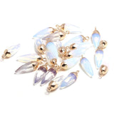 Natural Stone Faceted Opal Pendants for DIY Jewelry Making