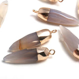 Natural Stone Faceted Opal Pendants for DIY Jewelry Making