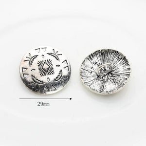 Vintage Flowers Concho Buttons Charms Pendants 3pcs/lot DIY Jewellery