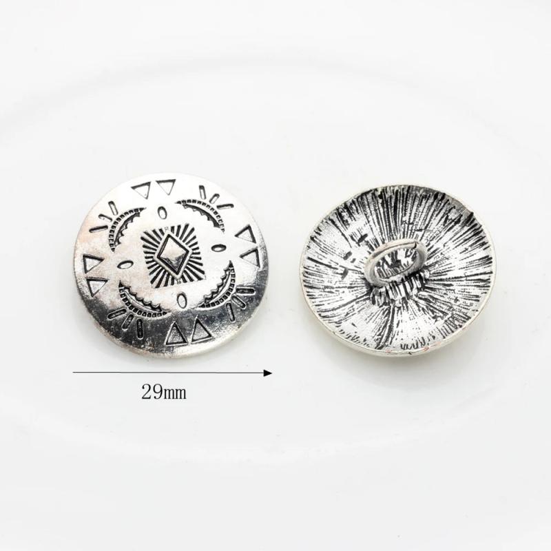 Vintage Flowers Concho Buttons Charms Pendants 3pcs/lot DIY Jewellery