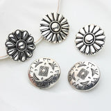 Vintage Flowers Concho Buttons Charms Pendants 3pcs/lot DIY Jewellery