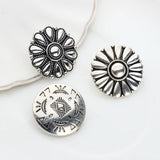 Vintage Flowers Concho Buttons Charms Pendants 3pcs/lot DIY Jewellery