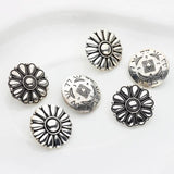 Vintage Flowers Concho Buttons Charms Pendants 3pcs/lot DIY Jewellery