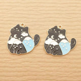10pcs Enamel Cat Claw Charm Animal Necklace Pendant Earring Charms Diy