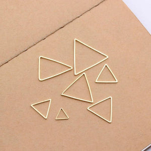 50pcs Copper KC Triangle Jewelry Charms DIY Making Pendants