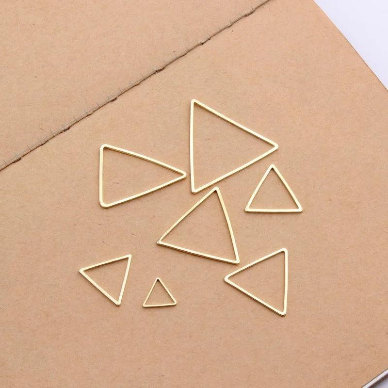 50pcs Copper KC Triangle Jewelry Charms DIY Making Pendants