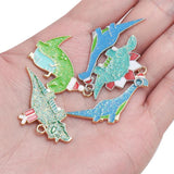 10pcs Enamel Charms Dinosaur Alpaca Ornament For DIY Jewelry Making