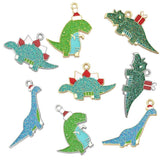 10pcs Enamel Charms Dinosaur Alpaca Ornament For DIY Jewelry Making