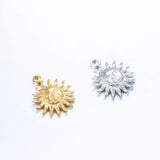 3pcs Smile Face Sun Charms DIY Stainless Steel Necklace Bracelet