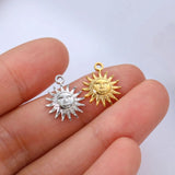 3pcs Smile Face Sun Charms DIY Stainless Steel Necklace Bracelet