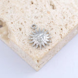 3pcs Smile Face Sun Charms DIY Stainless Steel Necklace Bracelet