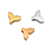 5pcs 12mm Stainless Steel Mermaid Tail Charms for DIY Jewelry Making