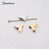 5pcs 12mm Stainless Steel Mermaid Tail Charms for DIY Jewelry Making