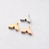 5pcs 12mm Stainless Steel Mermaid Tail Charms for DIY Jewelry Making