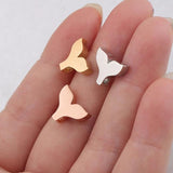 5pcs 12mm Stainless Steel Mermaid Tail Charms for DIY Jewelry Making
