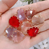 Mix Crystal Heart Charms for DIY Jewelry Making