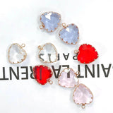 Mix Crystal Heart Charms for DIY Jewelry Making