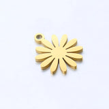 5pcs Stainless Steel Daisy Flower Charm Sunflower Pendant DIY Jewelry