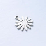 5pcs Stainless Steel Daisy Flower Charm Sunflower Pendant DIY Jewelry