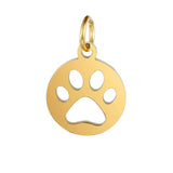 5pcs Stainless Steel Charms Hollow-out Animal Paw Circle DIY Accessories