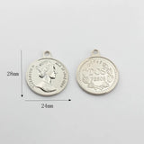 Round Coin Charms Pendant 10pcs/lot DIY Jewelry Bracelet Accessories