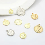 Round Coin Charms Pendant 10pcs/lot DIY Jewelry Bracelet Accessories