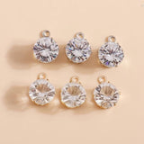 30pcs Mini Clear Crystal Charms Pendants for DIY Jewelry Making