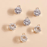 30pcs Mini Clear Crystal Charms Pendants for DIY Jewelry Making