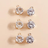 30pcs Mini Clear Crystal Charms Pendants for DIY Jewelry Making