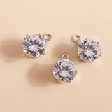 30pcs Mini Clear Crystal Charms Pendants for DIY Jewelry Making
