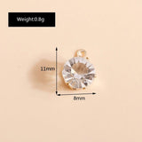 30pcs Mini Clear Crystal Charms Pendants for DIY Jewelry Making