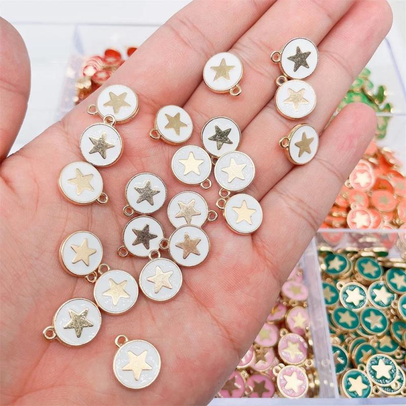 Enamel Alloy Small Pendant Star Charm for DIY Jewelry Making