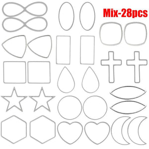 30pcs Stainless Steel Pendant Flower Resin Frame DIY Jewelry