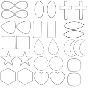 30pcs Stainless Steel Pendant Flower Resin Frame DIY Jewelry