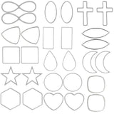 30pcs Stainless Steel Pendant Flower Resin Frame DIY Jewelry