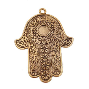 5Pcs/Lot Hamsa Palm Protection Charms Evil Eye Beads Fatima Hand Pendant
