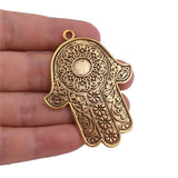 5Pcs/Lot Hamsa Palm Protection Charms Evil Eye Beads Fatima Hand Pendant
